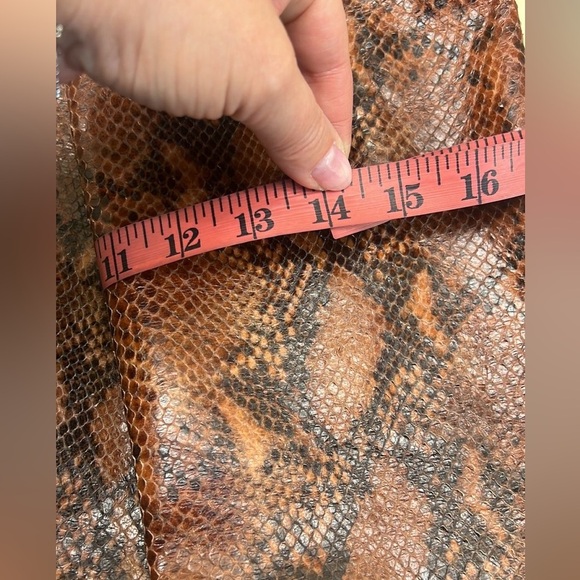 By Malene Birger Brown Heeled Boots Snakeskin Pattern NWT - Picture 3 of 6